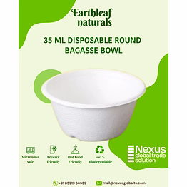 35 ml round disposable bagasse bowl