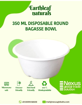 350 ml Round Disposable Bagasse Bowl