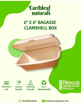 6" x 6" Disposable Clamshell box