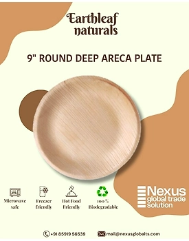 9" Round Disposable areca plate