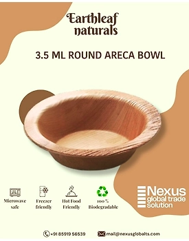 3.5"  Round disposable areca bowl