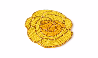 Beaded Rose Shaped Coasters