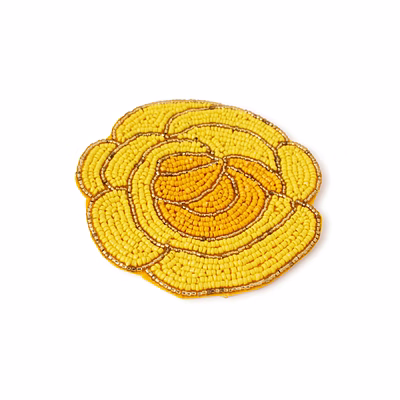 beaded rose shaped coasters