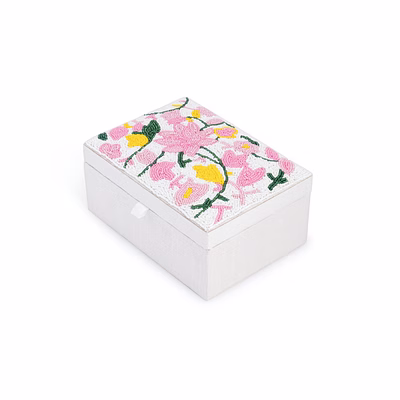 beaded square box