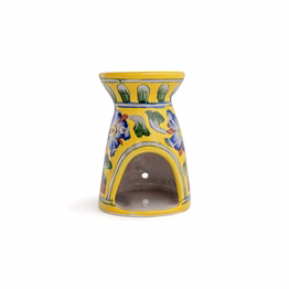 blue pottery oil burner