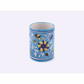 Blue Pottery Pen Stand