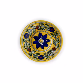 Blue Pottery Round Incense Stick Holder