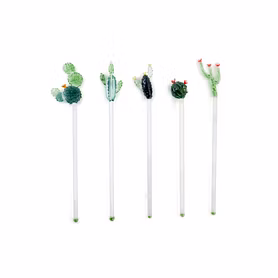 Cactus Glass Stirrers