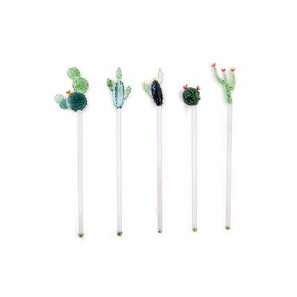 Cactus Glass Stirrers-12732075
