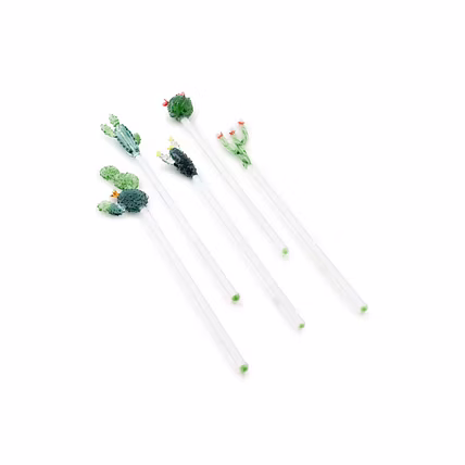 Cactus Glass Stirrers-1
