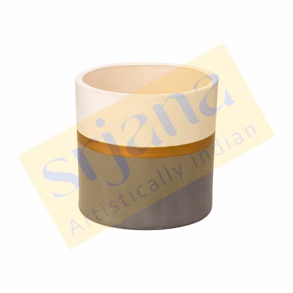 Dual handpainted ceramic planter-1