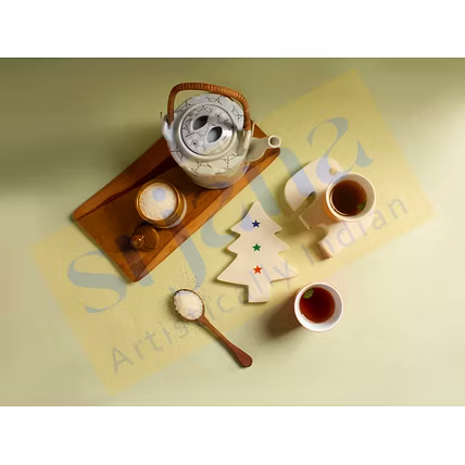 Christmas Tree Shaped Marble Coaster-12732103