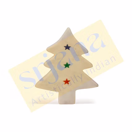 Christmas Tree Shaped Marble Coaster-1