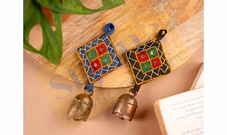 Cloth Mirror Work Bells