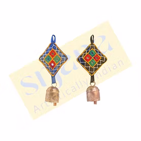 Cloth Mirror Work Bells