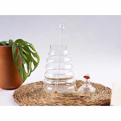 glass honey pot