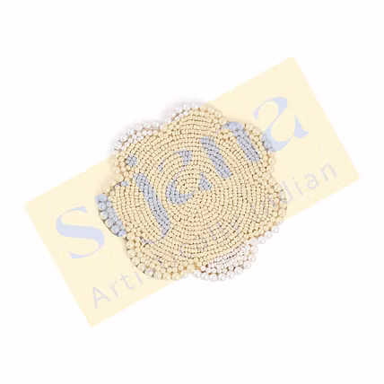 Hand Beaded Coaster-1