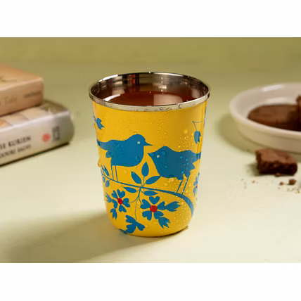 Hand Painted Steel Glass (Capacity 180 ml)-12732689