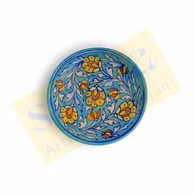 Handcrafted Blue Pottery Plate