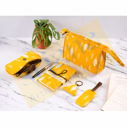 Handcrafted Ikkat Office Gift Set-12732723