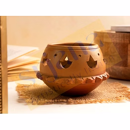 handcrafted terracotta diya