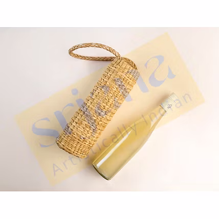 Handwoven Kauna Grass Wine Bottle Case-12732819