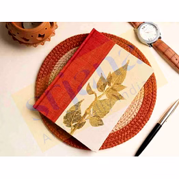 leaf pressed notebook