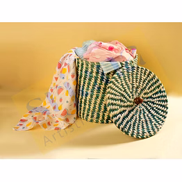 sabai grass multi purpose basket with lid