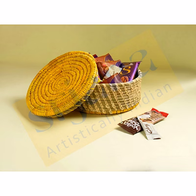 sabai grass round basket