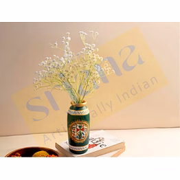 terracotta hand-painted flower vase
