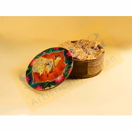 wooden round multipurpose box