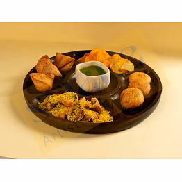 wooden snack tray with sections