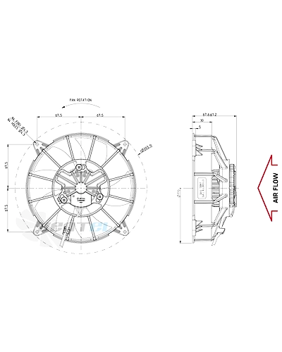 Shroud fan VTC bagera SPAL FAN kit-2