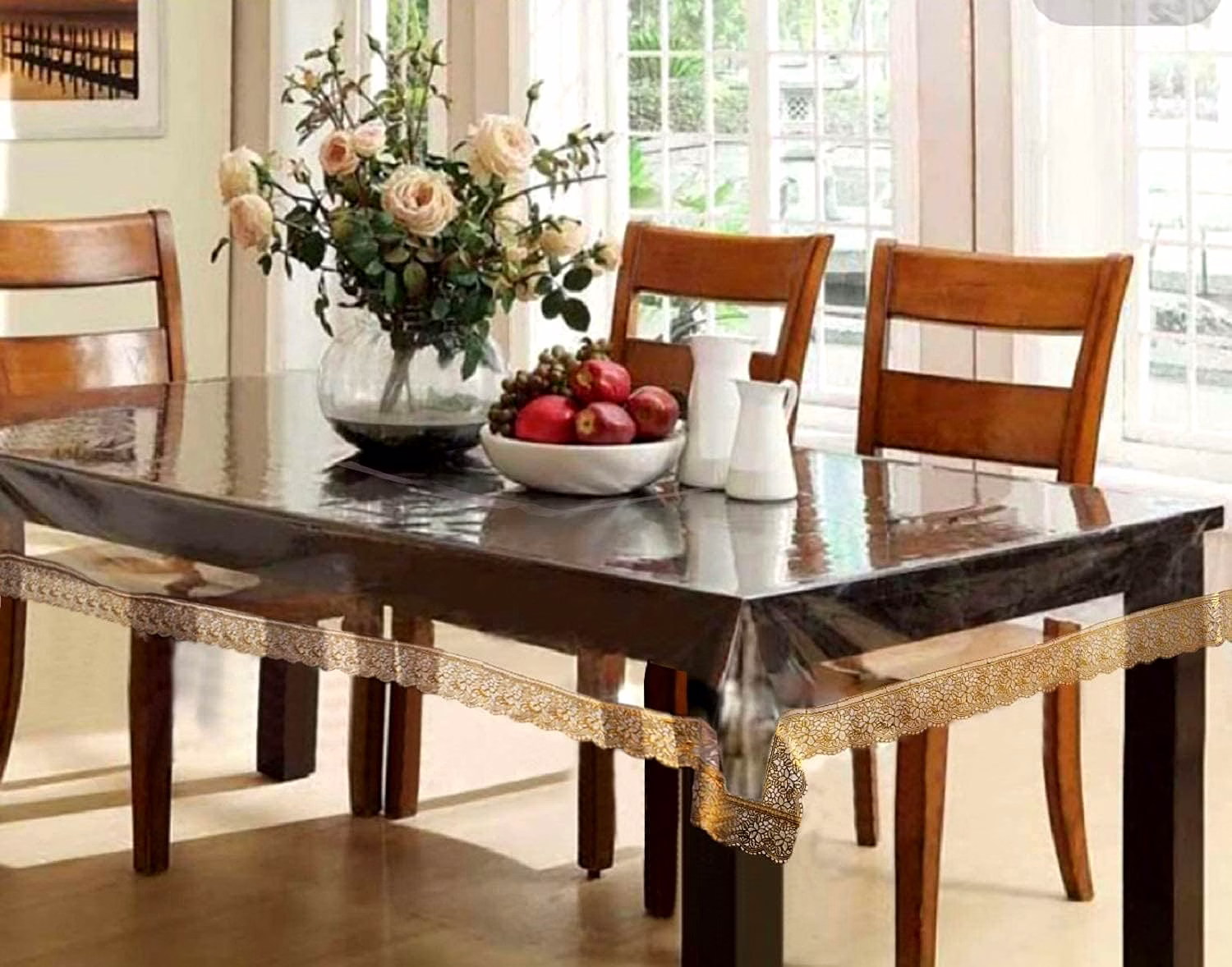 Pvc Table covers - 4 seater, 6 seater, spill proof water resistance image 1