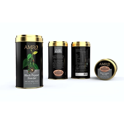 Black Pepper Powder Round Tin-BPPRT