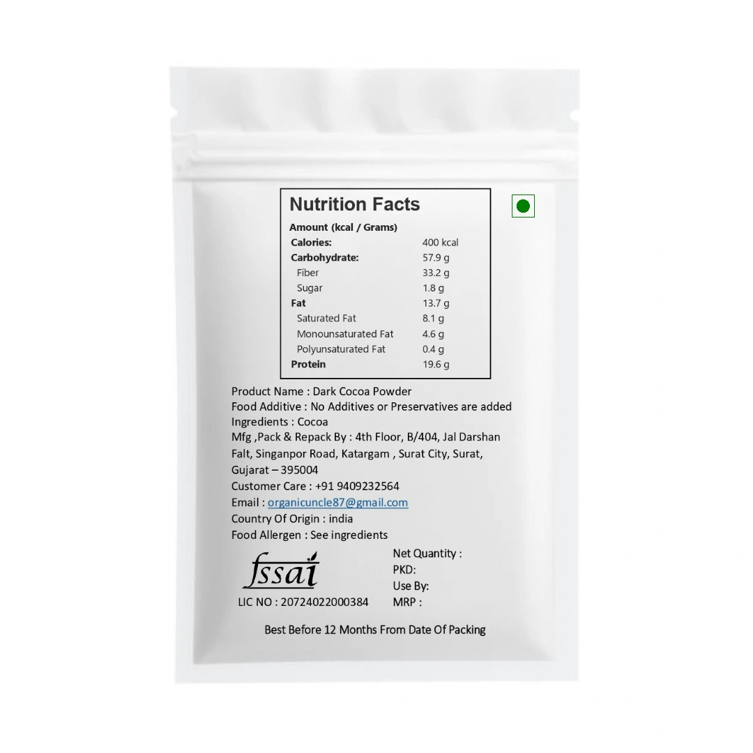 Cacao Powder, Regenerative Organic Certified, Non-GMO, Fair Trade, Gluten-Free. Bag-1