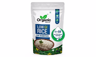 Premium Diabetic Rice 5 kg | Tested Low GI Rice For Diabetic | Sugar Free Rice To Manage Blood Sugar Level| Sona Masoori Rice| Healthy Low Carb Brown Rice equivalent|