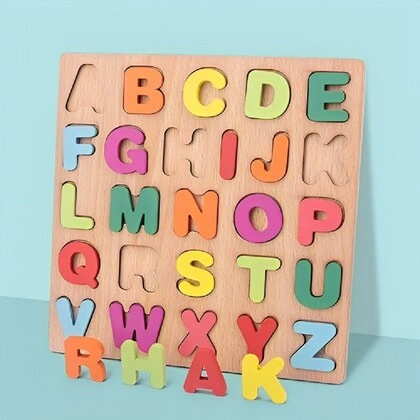 Luxury Learning A to Z - Premium Wooden Board-1