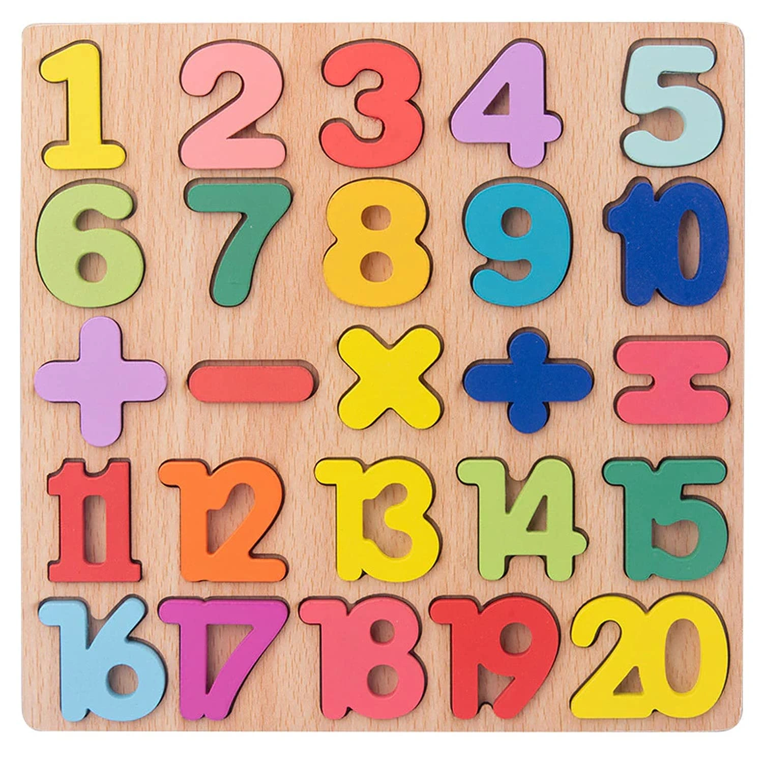 Toddler Math Adventure - Wooden Number Puzzle Board-1015371-7fe28e39