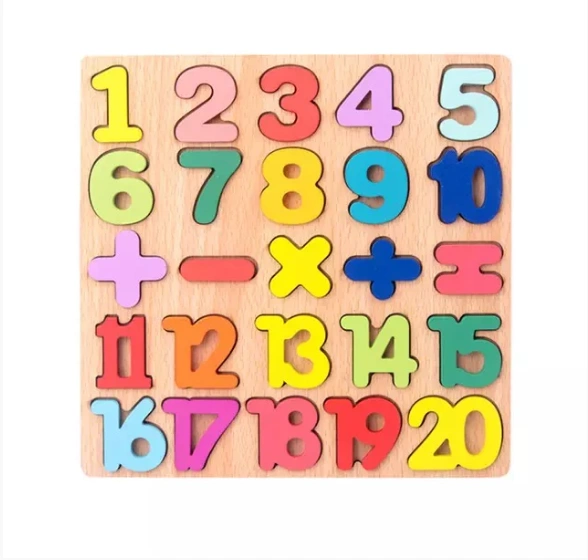 Toddler Math Adventure - Wooden Number Puzzle Board-1