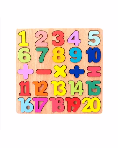 Toddler Math Adventure - Wooden Number Puzzle Board-1