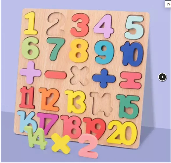 Toddler Math Adventure - Wooden Number Puzzle Board-2