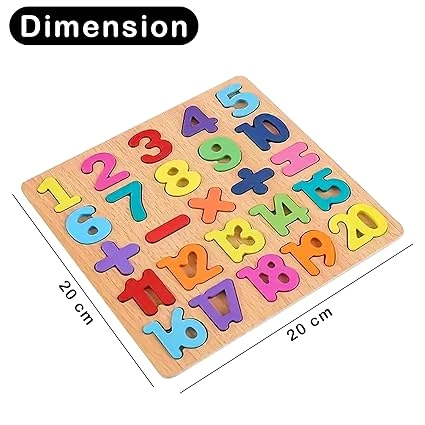 Toddler Math Adventure - Wooden Number Puzzle Board-3