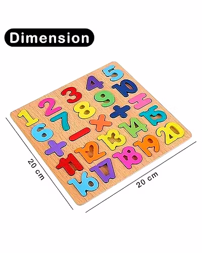 Toddler Math Adventure - Wooden Number Puzzle Board-3