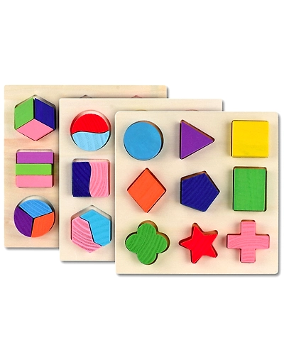 Montessori Math &amp; Shape Puzzle Set ( set of 3)-2