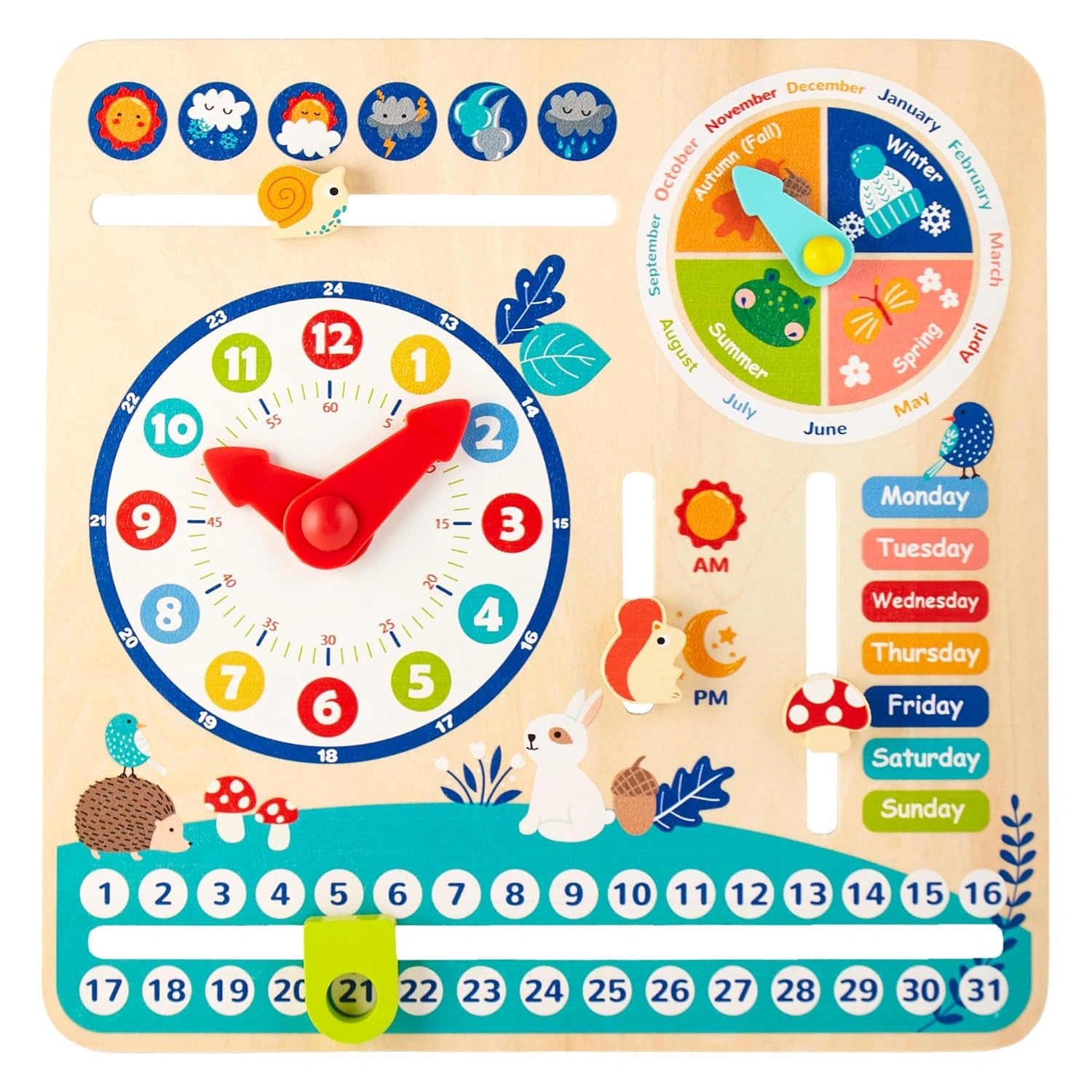 Dinosaur Themed Time &amp; Seasons Learning Board-7