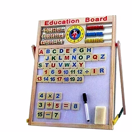 magnetic wooden easel 6-in-1 educational learning board for kids