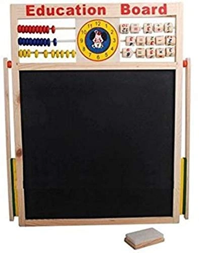 Magnetic Wooden Easel 6-in-1 Educational Learning Board for Kids-7