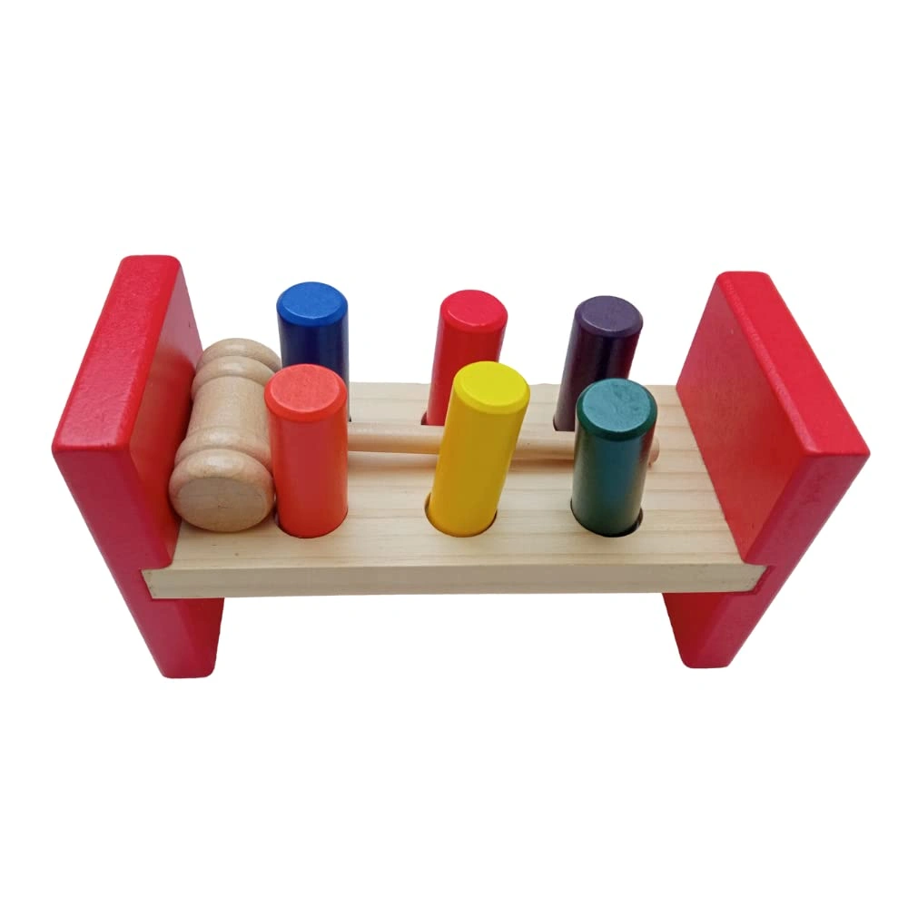 Hammer and Peg Wooden Toy with Wooden Bench-5