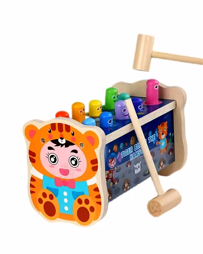 Tiger Hammer &amp; Peg Pounding Bench-5